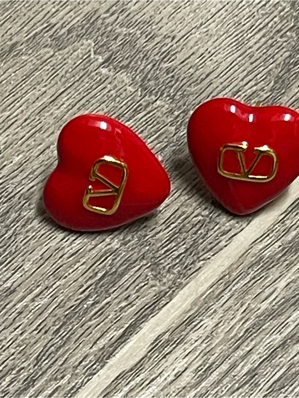 Earrings with Gold Logo